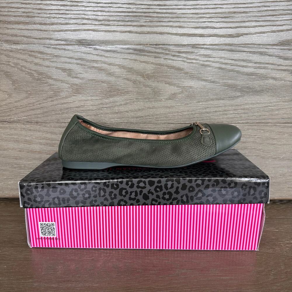 Me Too ! Brielle Leather Ballet FLATS green New